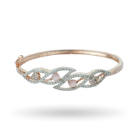 Silken Thread | Rose Gold Plated | Baby Pink | Premium CZ Crystal Bracelet