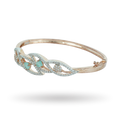 Silken Thread | Rose Gold Plated | Mint Green | Premium CZ Crystal Bracelet