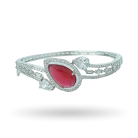Silver Bling | Ruby | Premium CZ Crystal Bracelet
