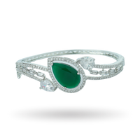 Silver Bling | Emerald | Premium CZ Crystal Bracelet