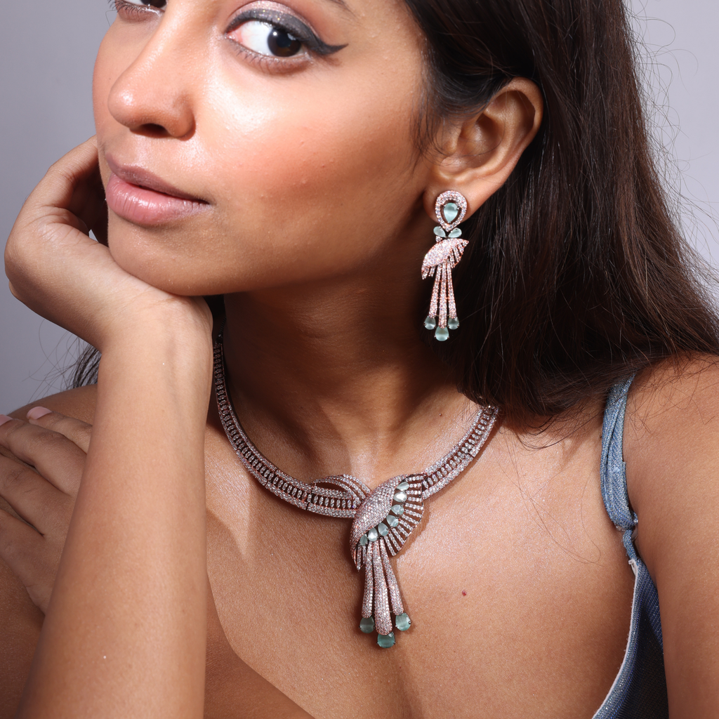 Sea Gooseberry | Signature CZ Crystal Necklace Set