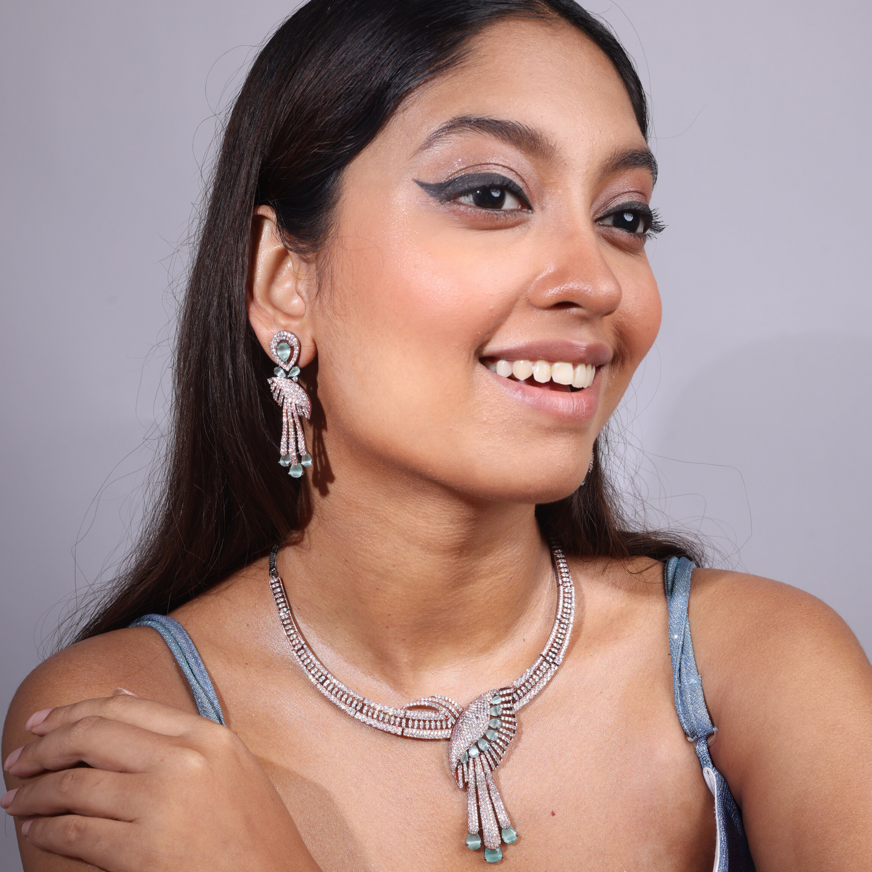 Sea Gooseberry | Signature CZ Crystal Necklace Set