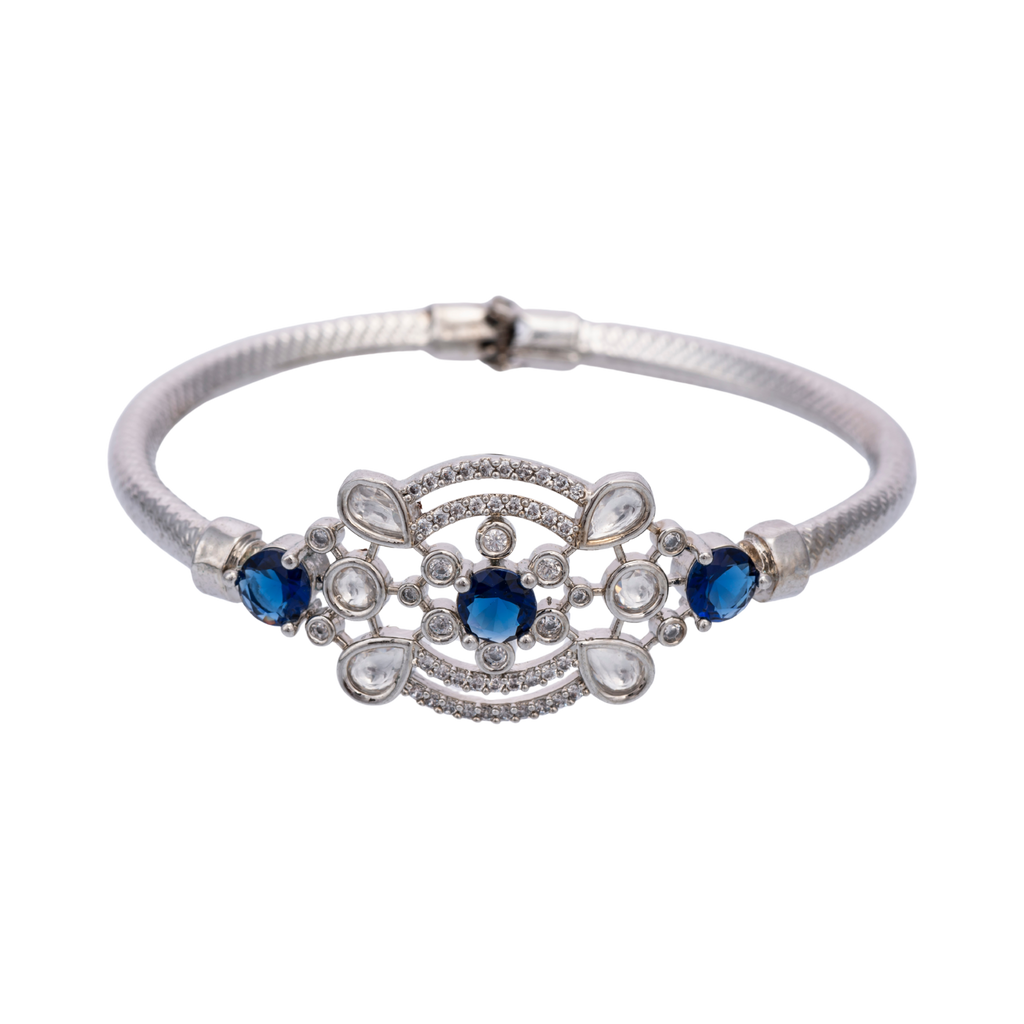 Silver Grace | Sapphire | Premium CZ Crystal Bracelet