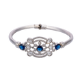 Silver Grace | Sapphire | Premium CZ Crystal Bracelet