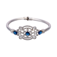 Silver Grace | Sapphire | Premium CZ Crystal Bracelet