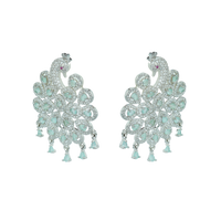 Solarion Peacock | Mint Green | Signature CZ Crystal Earring
