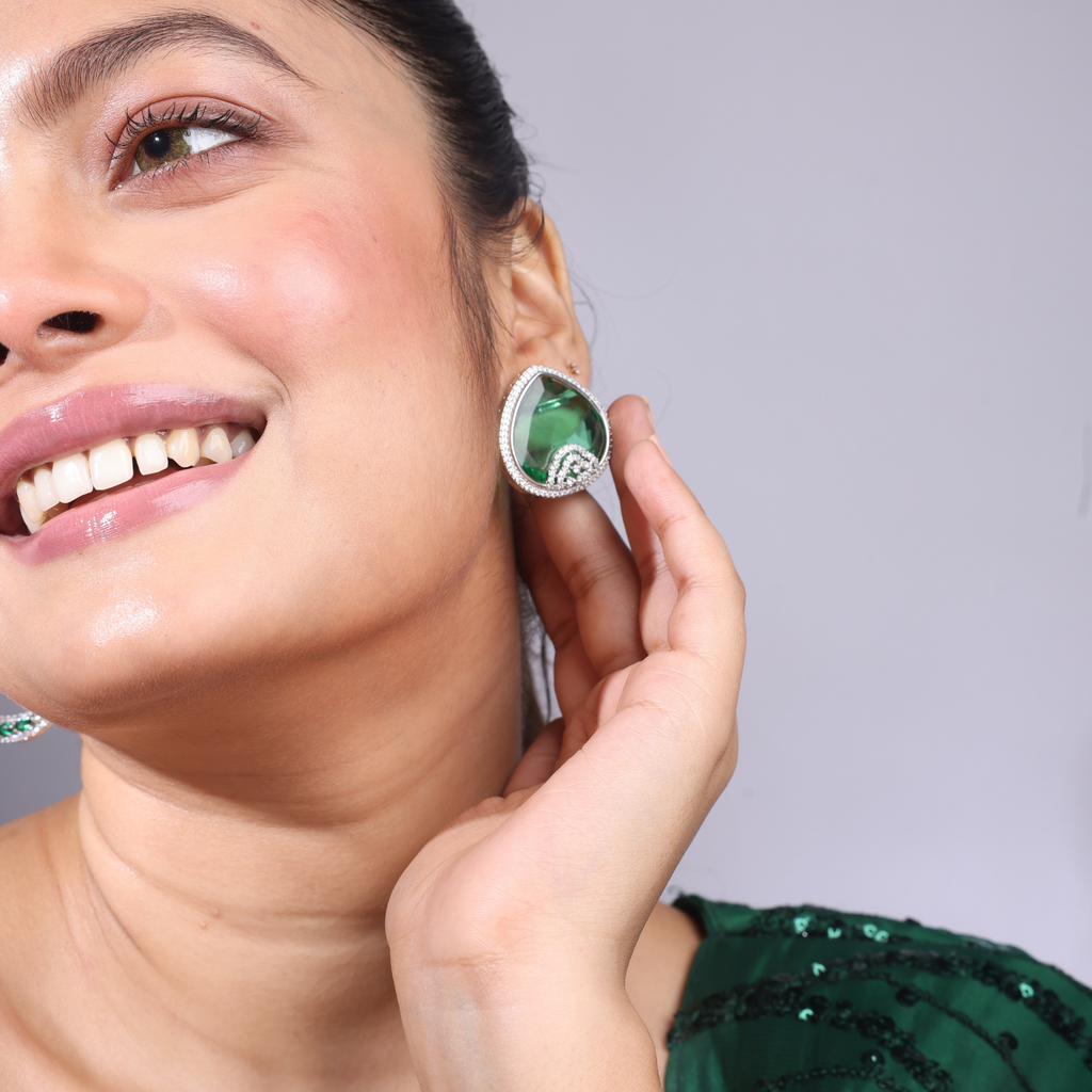 Solstice Shine | Premium CZ Crystal Stud Earring