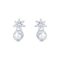 Starry Pearl | Silverene | Premium CZ Crystal Earring