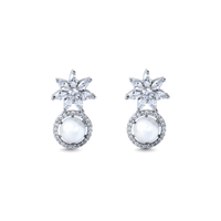 Starry Pearl | Noire | Premium CZ Crystal Earring
