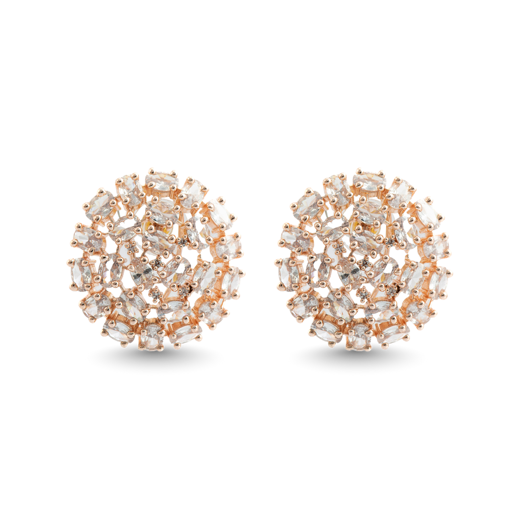 Sunburst Splendour | White | Luxury CZ Crystal Earring