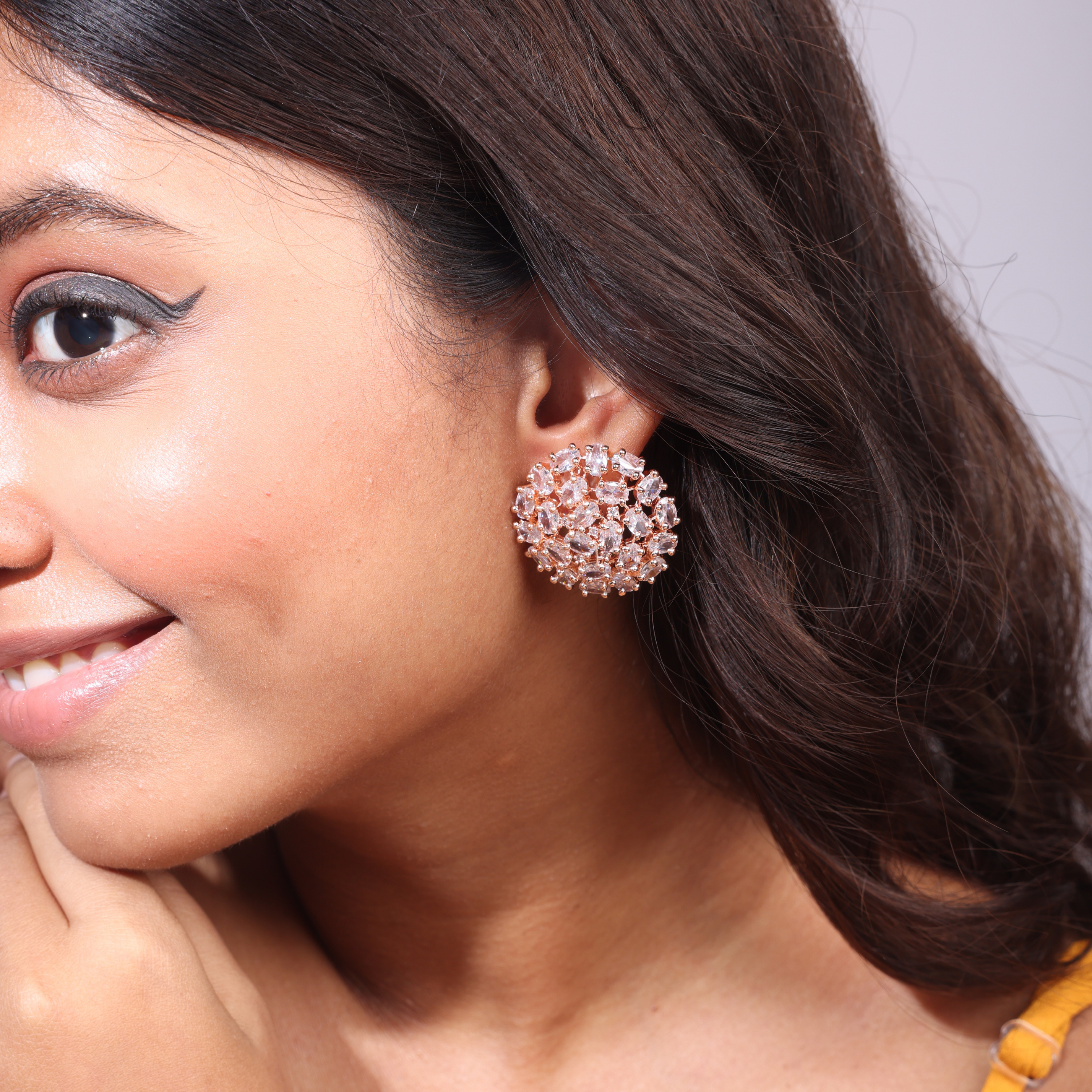 Sunburst Splendour | Luxury CZ Crystal Earring