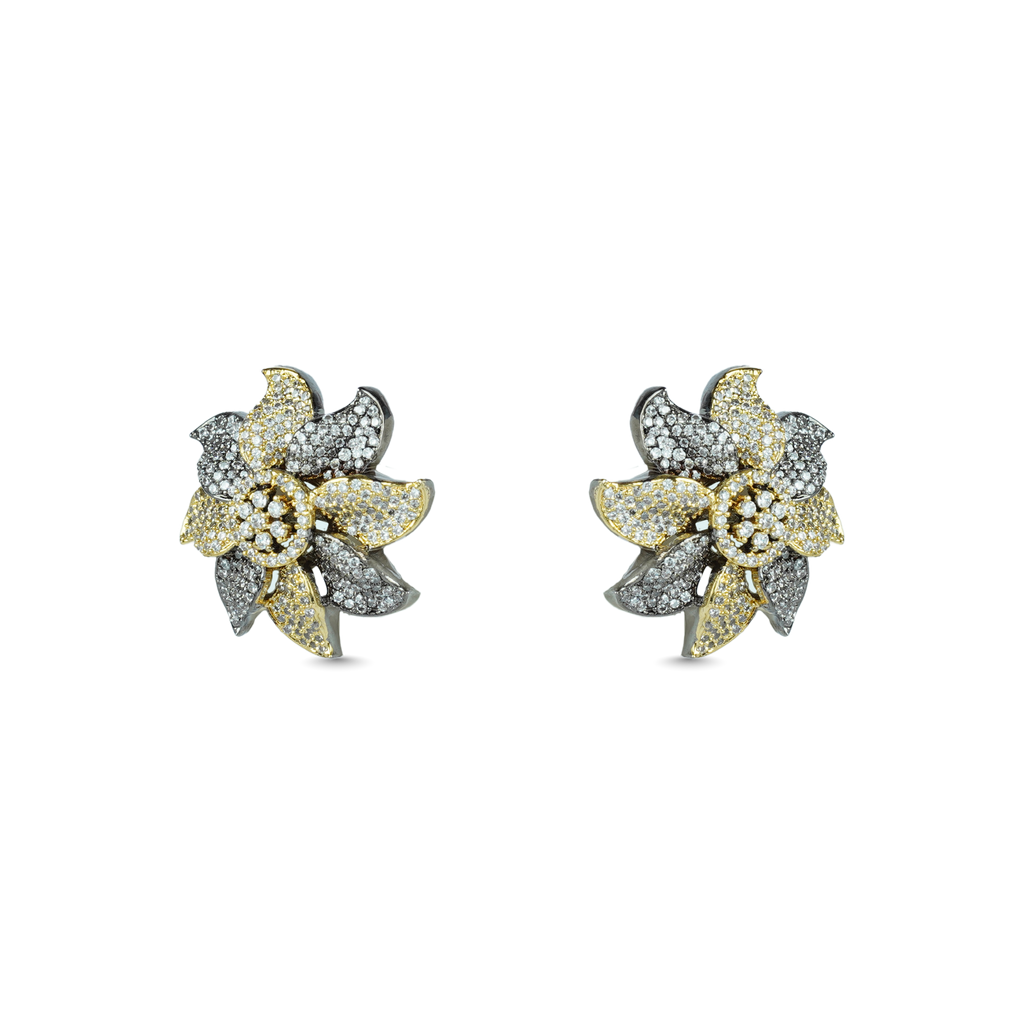 Sunflower Marvel | Premium CZ Crystal Earrings