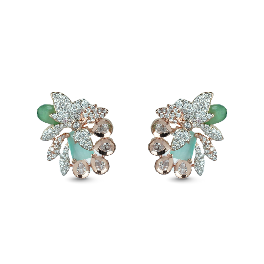 Orlane | Mint Green | Premium CZ Crystal Earrings
