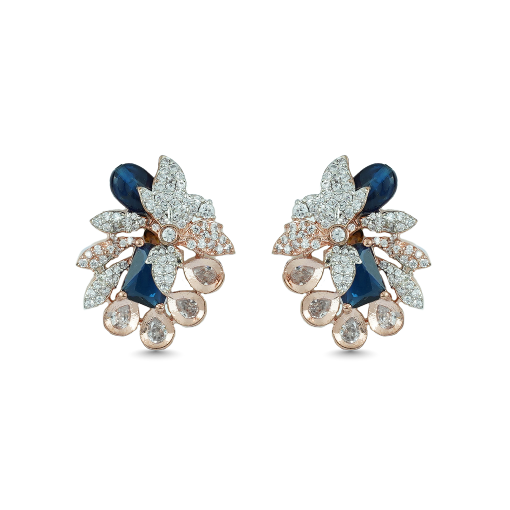 Orlane | Sapphire | Premium CZ Crystal Earrings