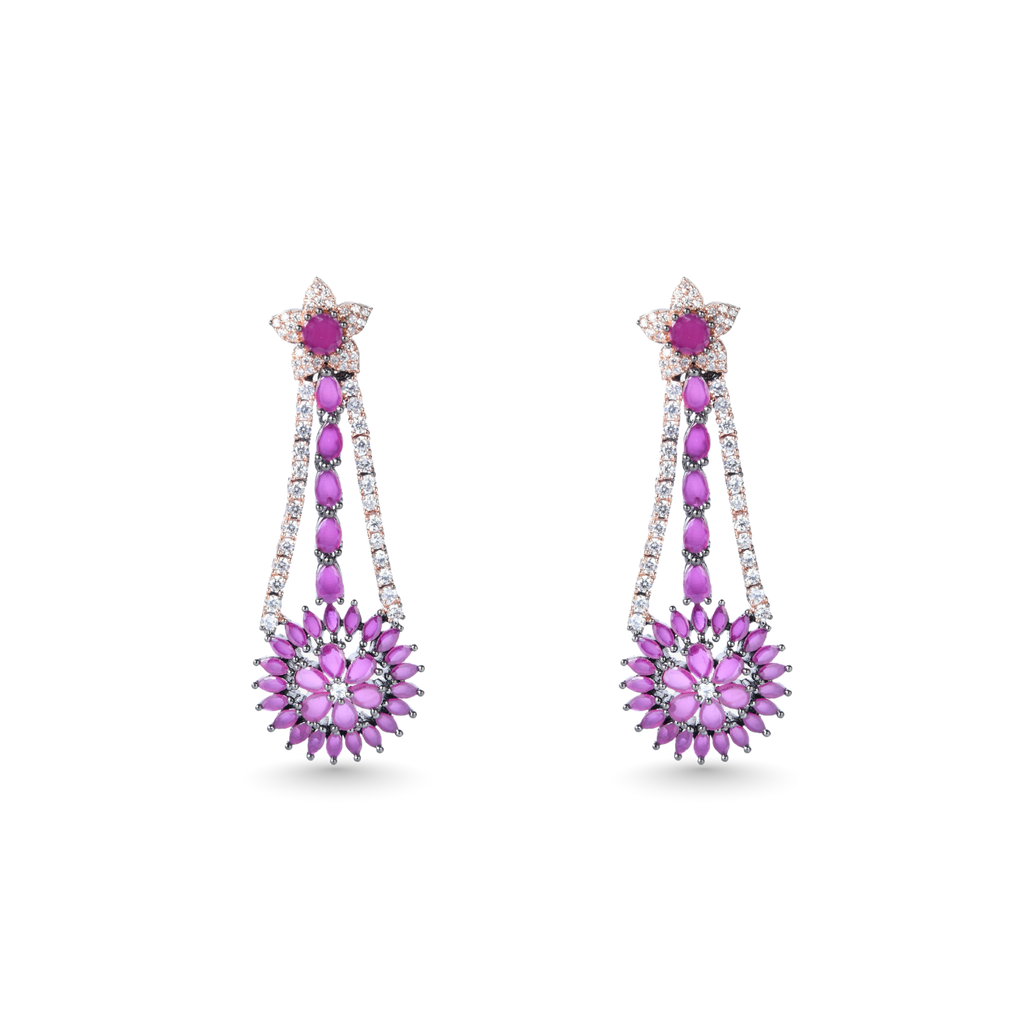 The Jewel Jest | Premium CZ Crystal Matinee Necklace Set