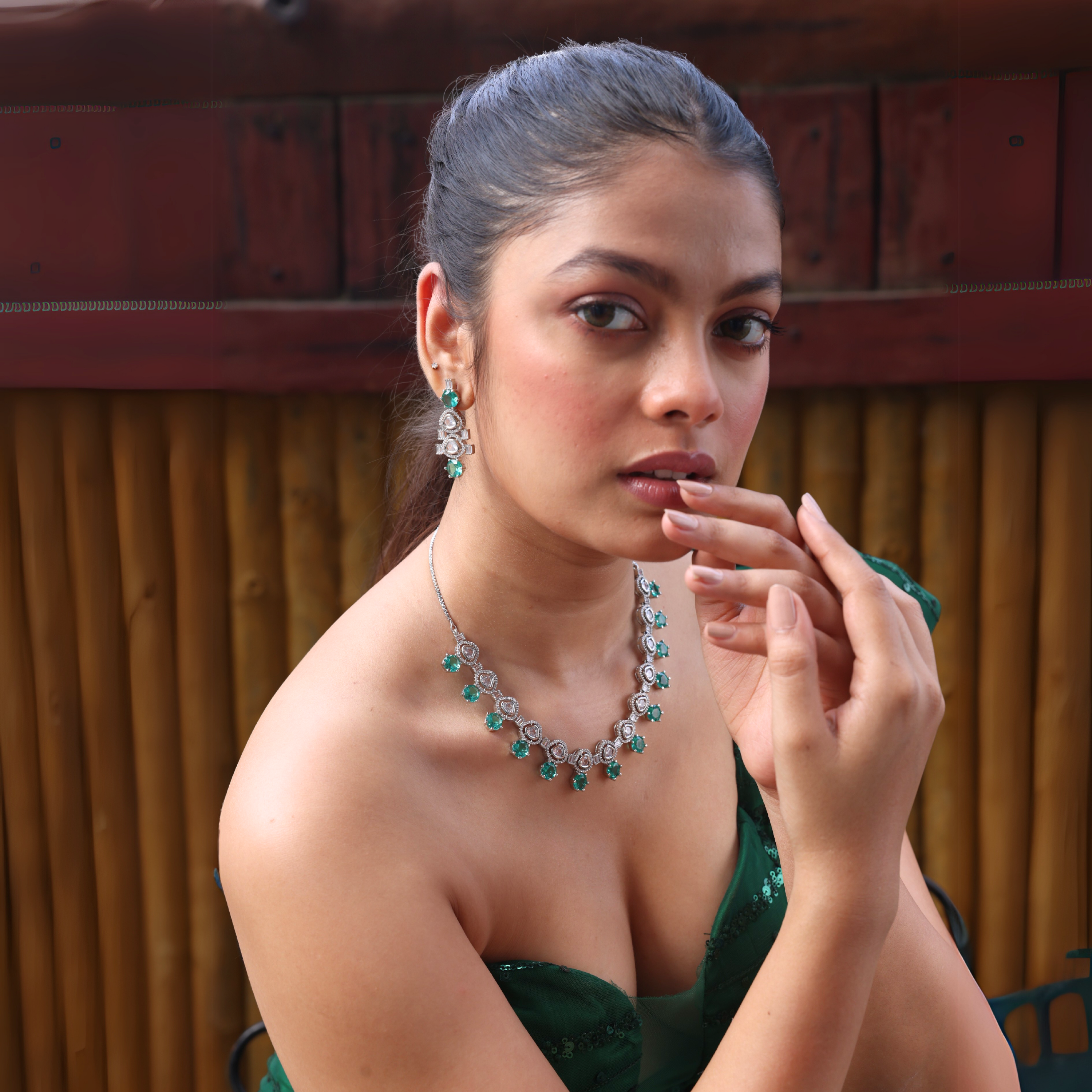 The Modest Decode | Signature CZ Crystal Necklace Set.