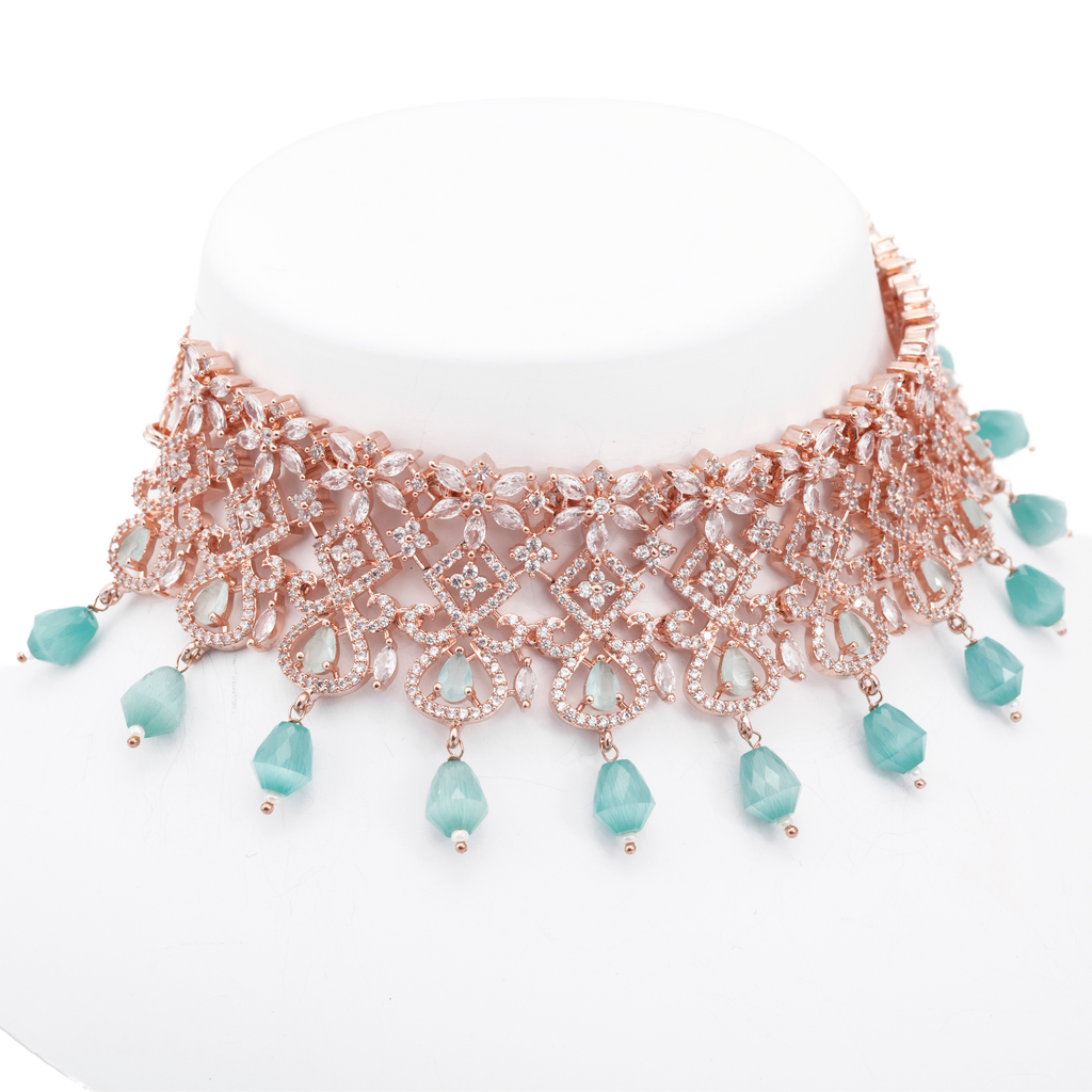 Tiara | Luxury CZ Crystal Necklace Set