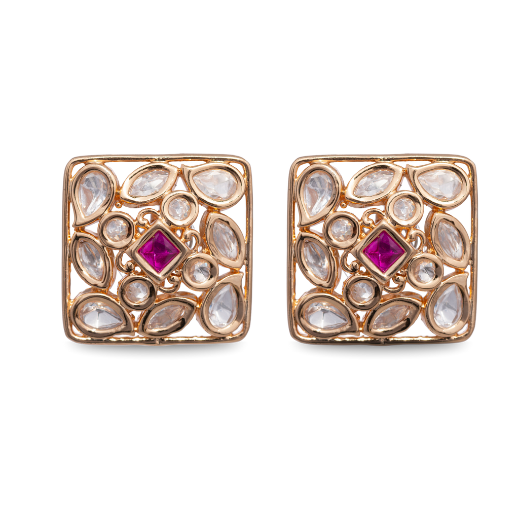 Timeless Glam | Ruby | Premium CZ Crystal Earring