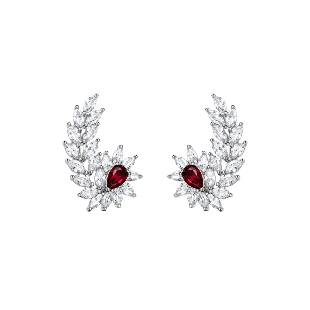 Tranquil Pop | Hydra Red | Luxury CZ Crystal Earring