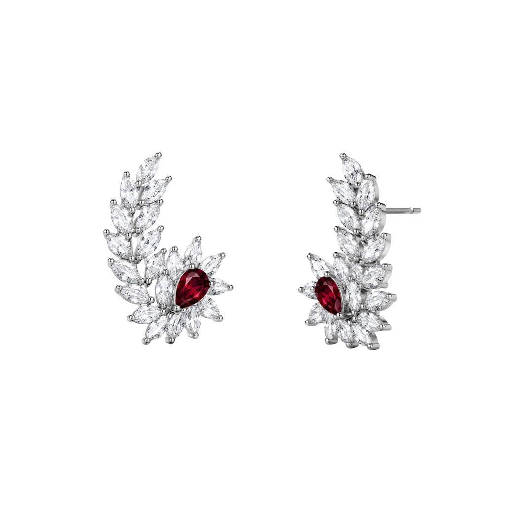 Tranquil Pop | Hydra Red | Luxury CZ Crystal Earring