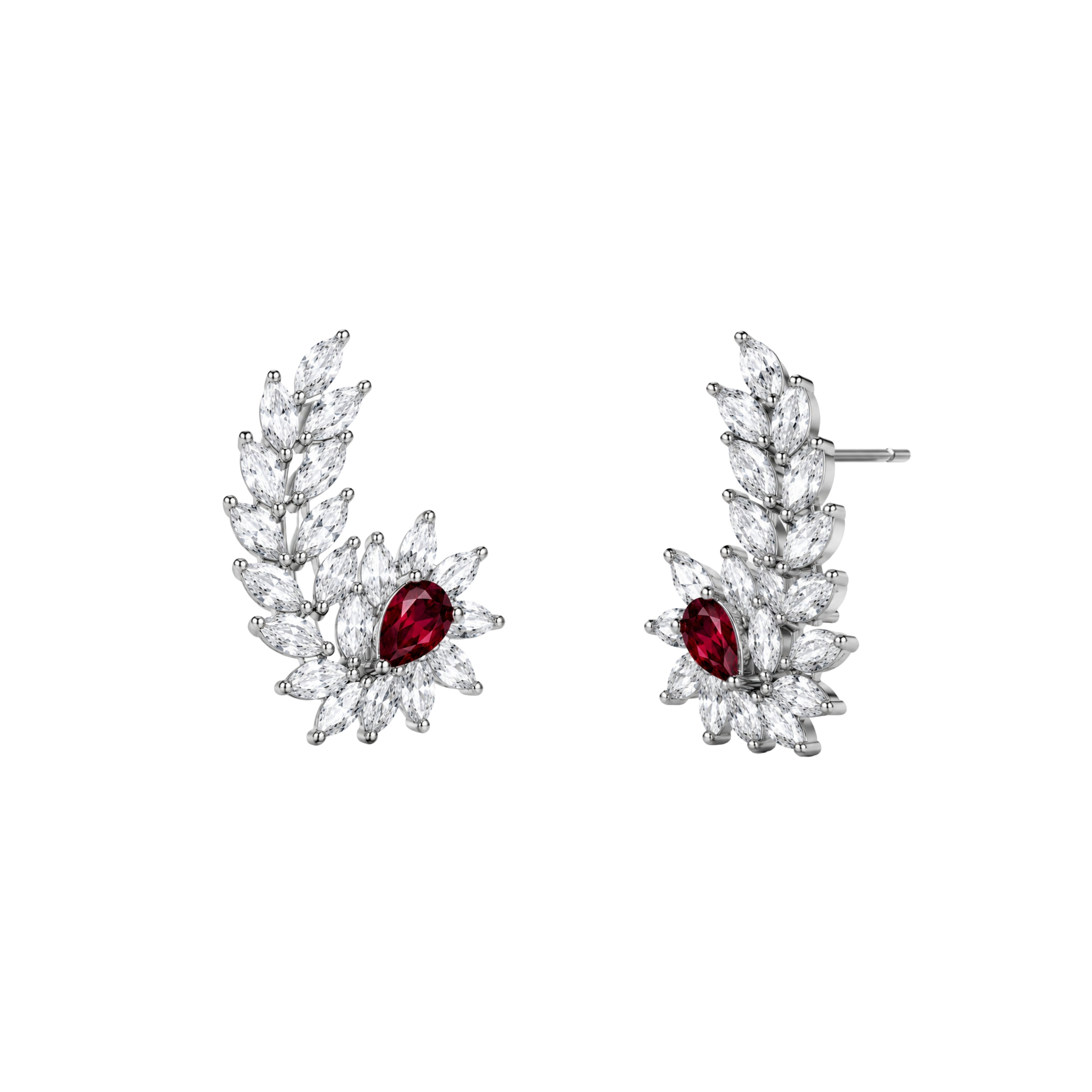 Tranquil Pop | Hydra Red | Luxury CZ Crystal Earring