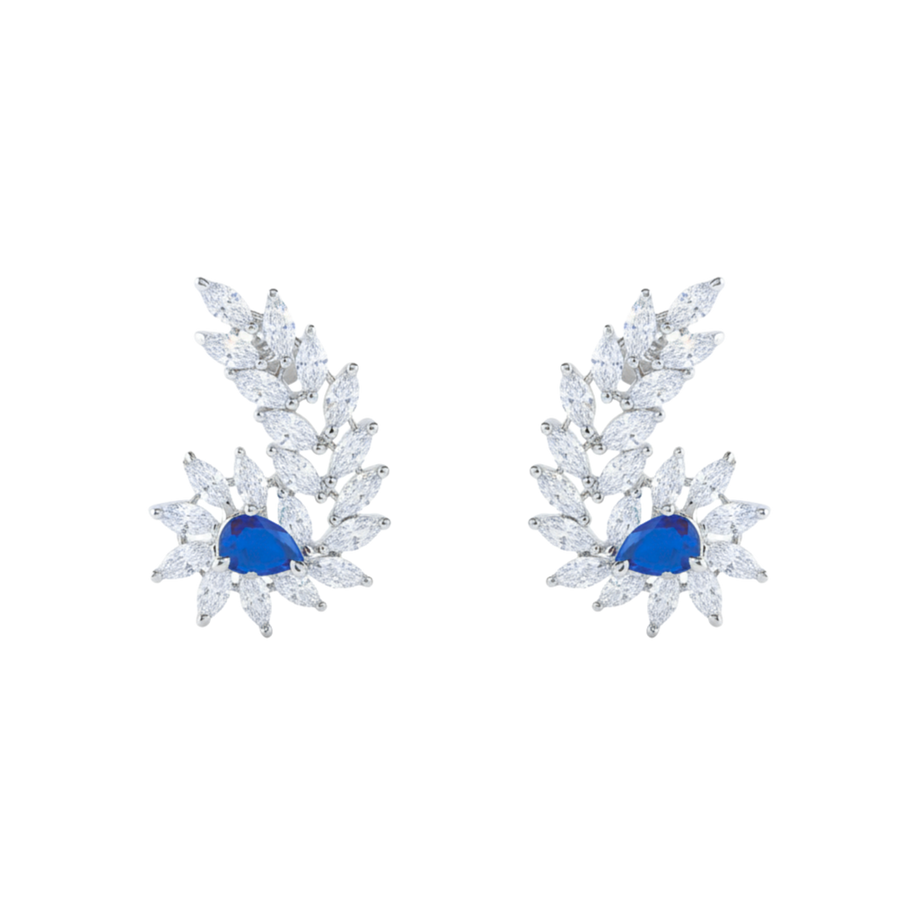 Tranquil Pop | Sapphire | Luxury CZ Crystal Earring