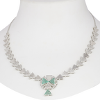 Trio Shimmer | Emerald | Premium CZ Crystal Necklace Set