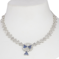 Trio Shimmer | Sapphire | Premium CZ Crystal Necklace Set