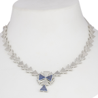 Trio Shimmer | Sapphire | Premium CZ Crystal Necklace Set