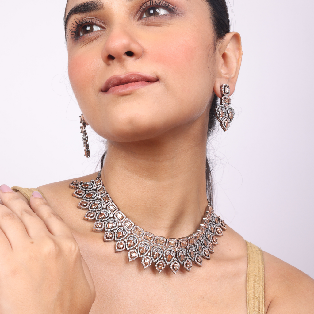 Unmounted | Luxury CZ Crystal Necklace Set