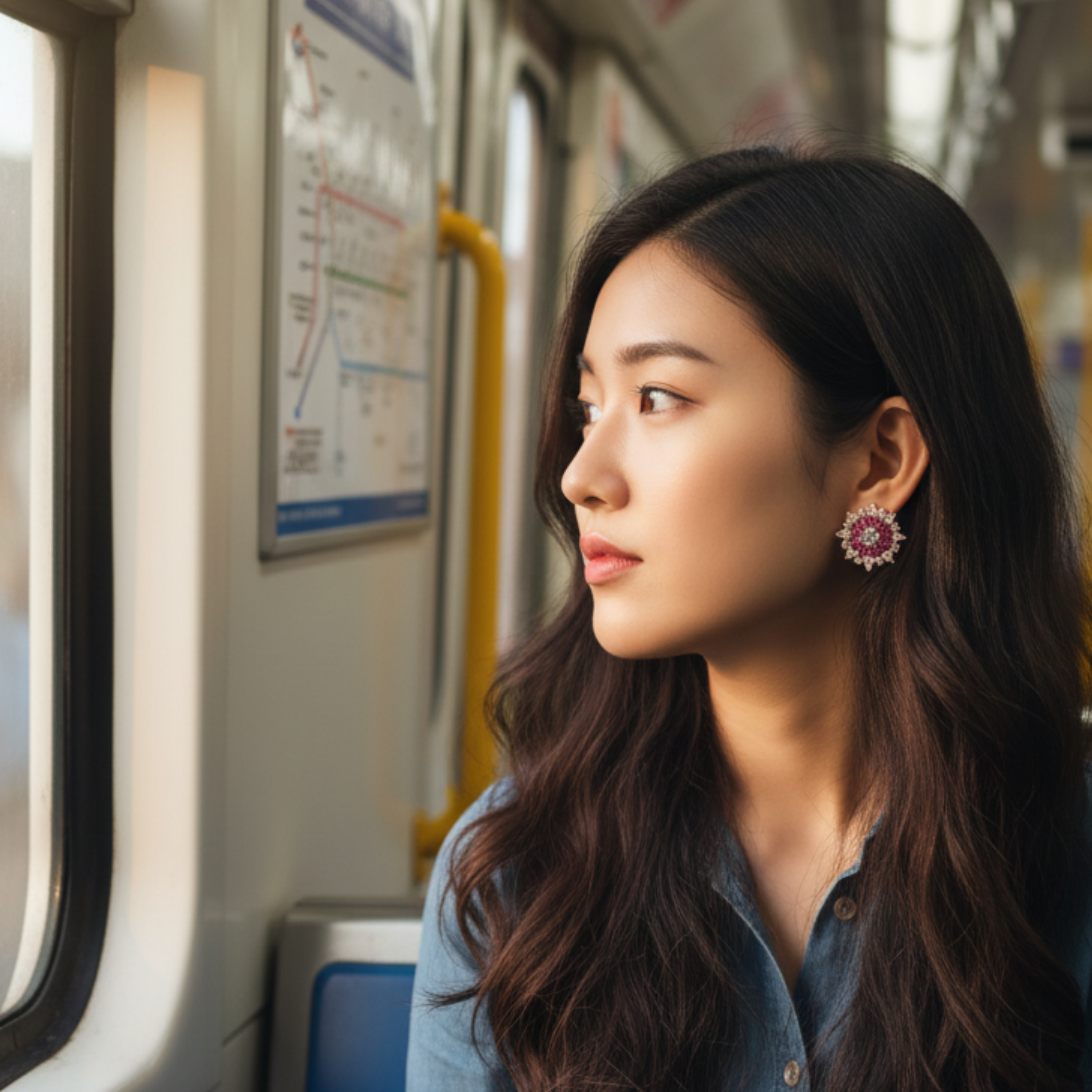 Moonlit Ruby | Premium CZ Crystal Earring