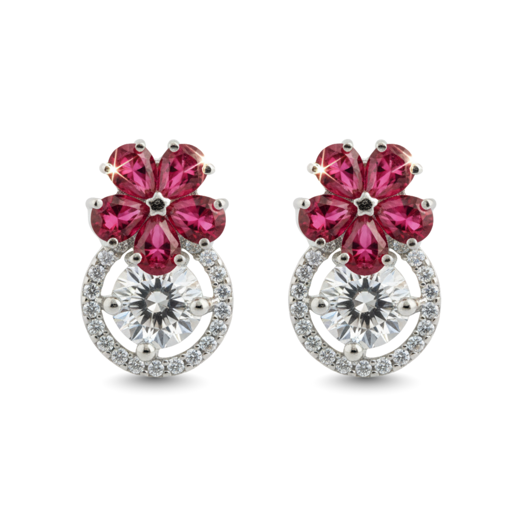 Urban Glam | Hydra Red | Premium CZ Crystal Earring
