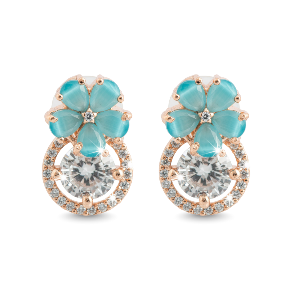 Urban Glam | Aquamarine | Premium CZ Crystal Earring