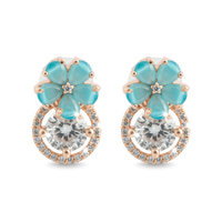Urban Glam | Aquamarine | Premium CZ Crystal Earring