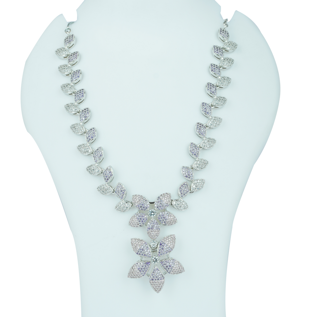 Starnyx | Baby Pink | Signature CZ Crystal Necklace Set