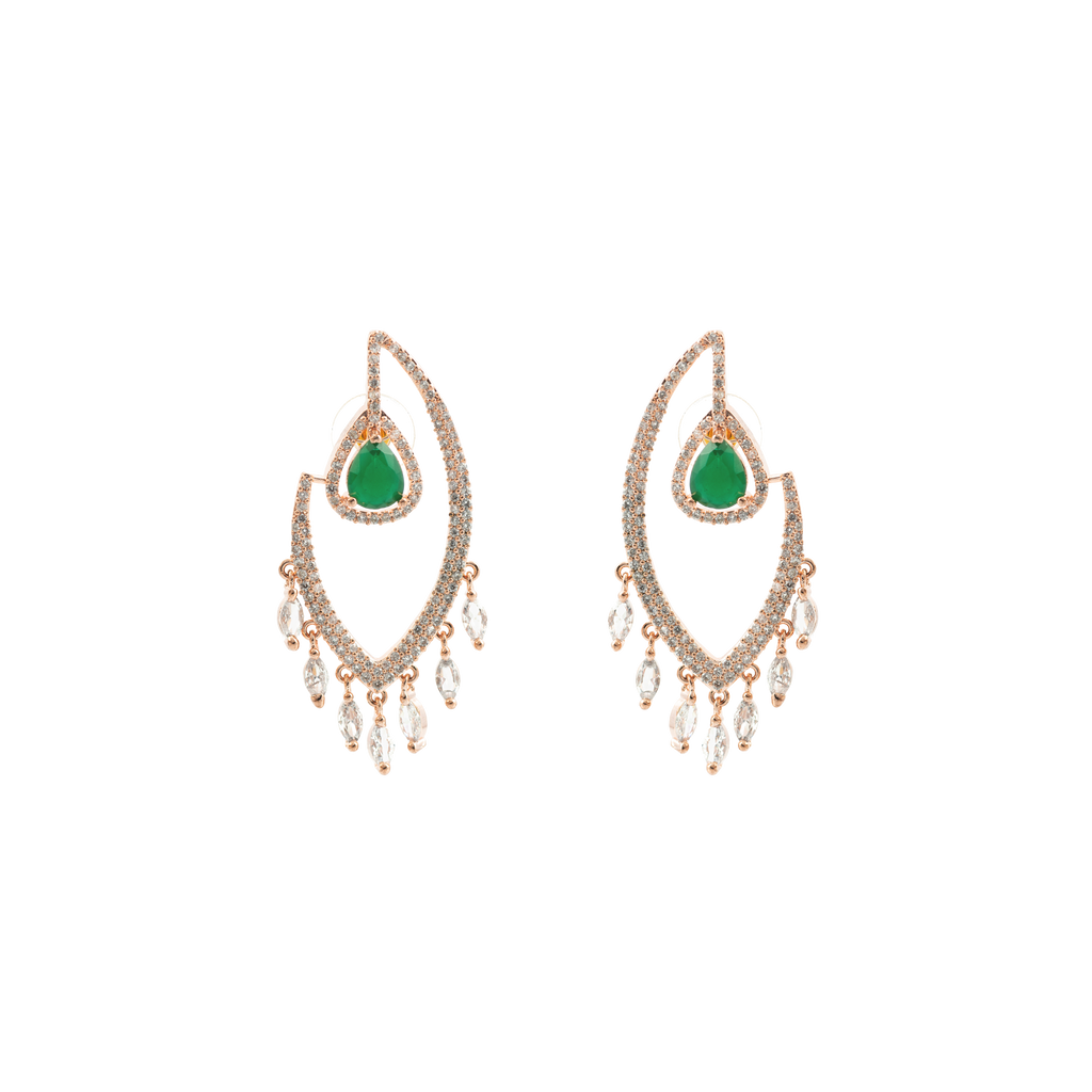 Vortex Eye | Emerald | Premium CZ Crystal Earring