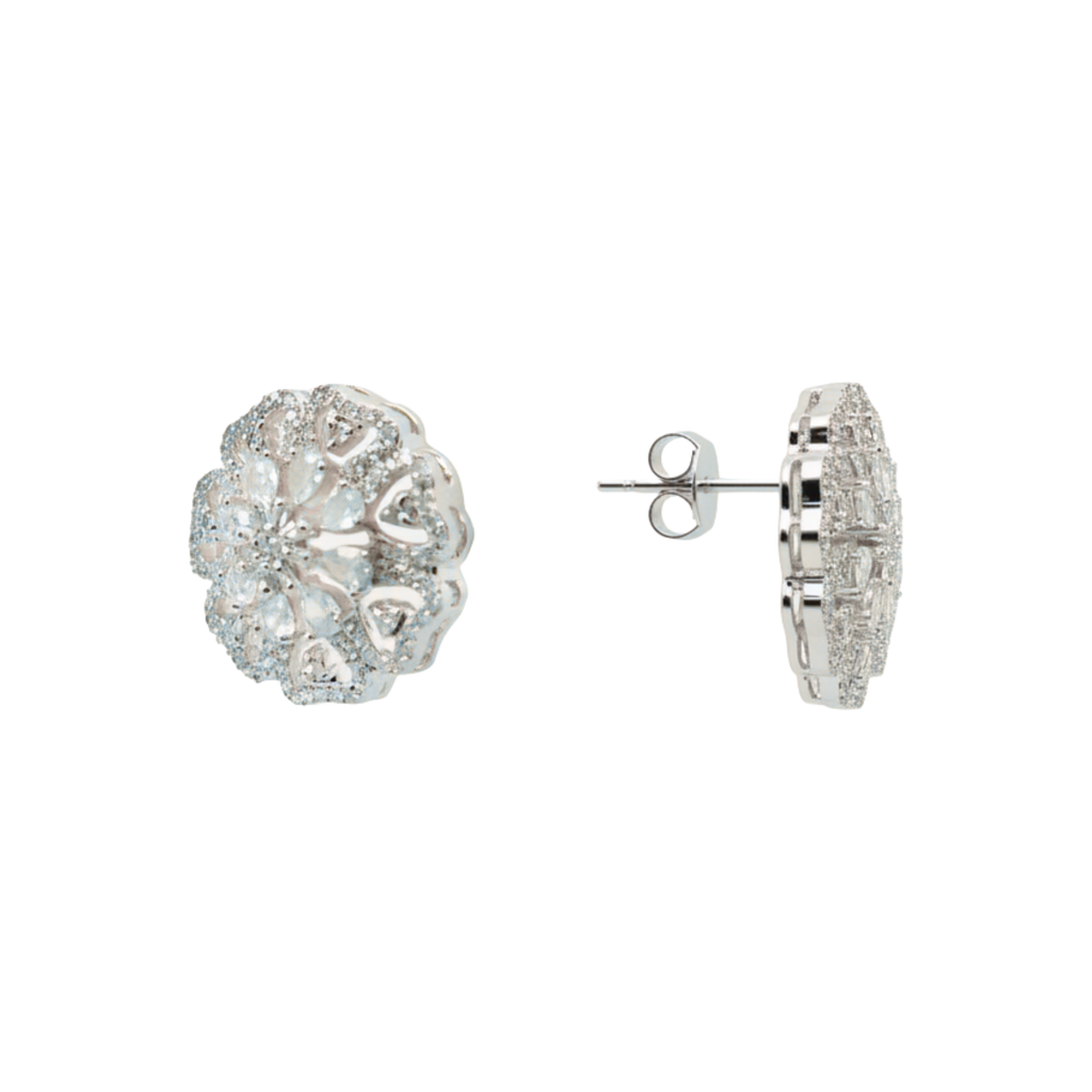 White Flora | Premium CZ Crystal Earring