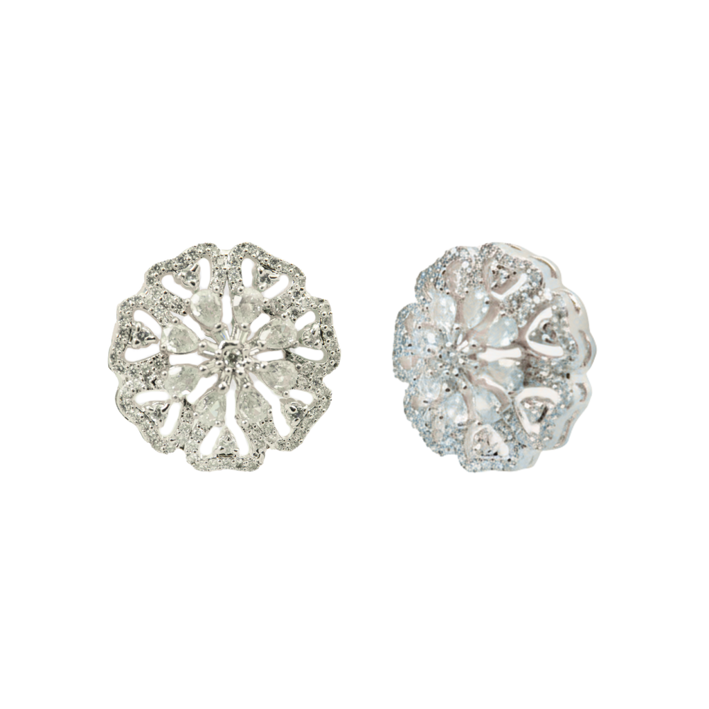 White Flora | Premium CZ Crystal Earring