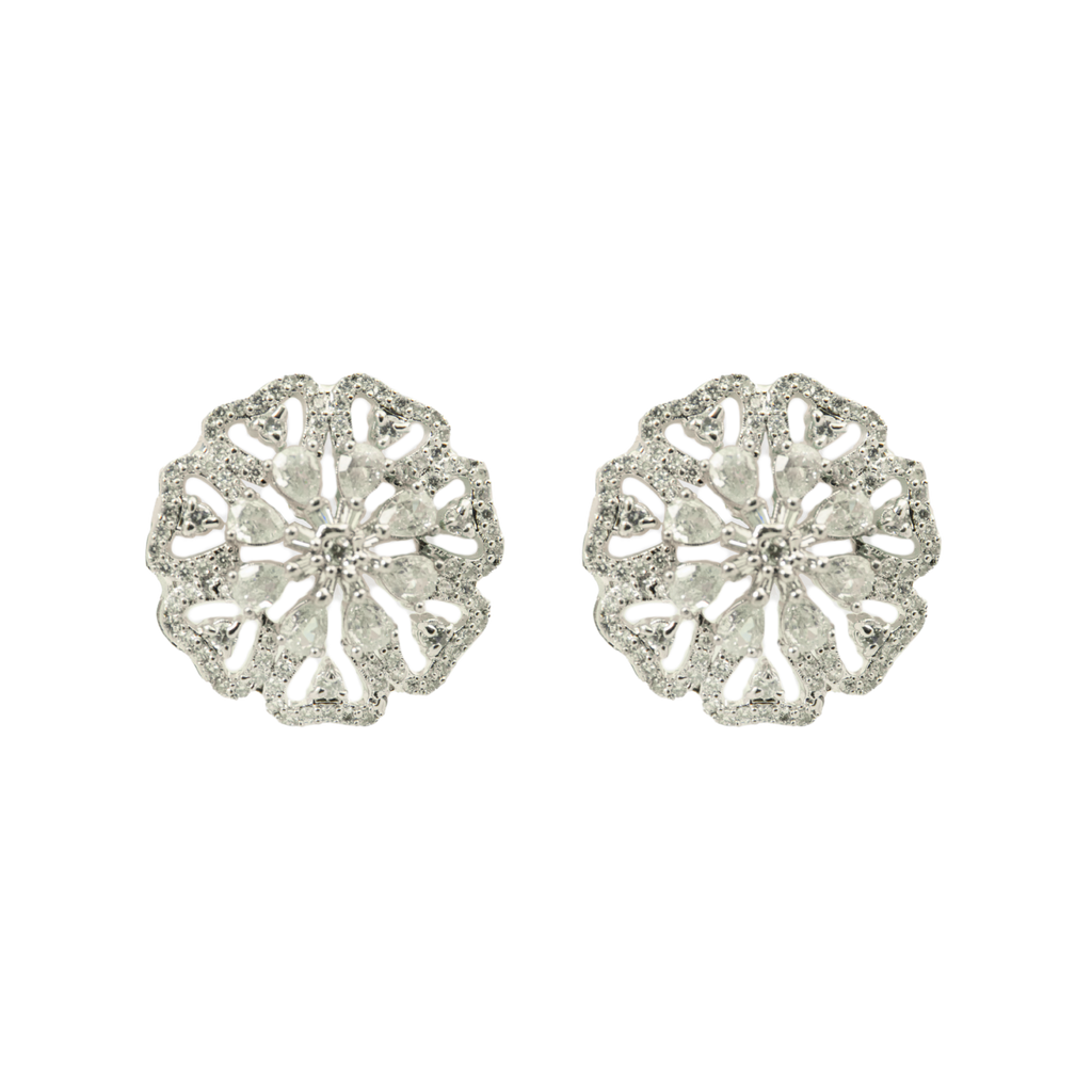 White Flora | Premium CZ Crystal Earring