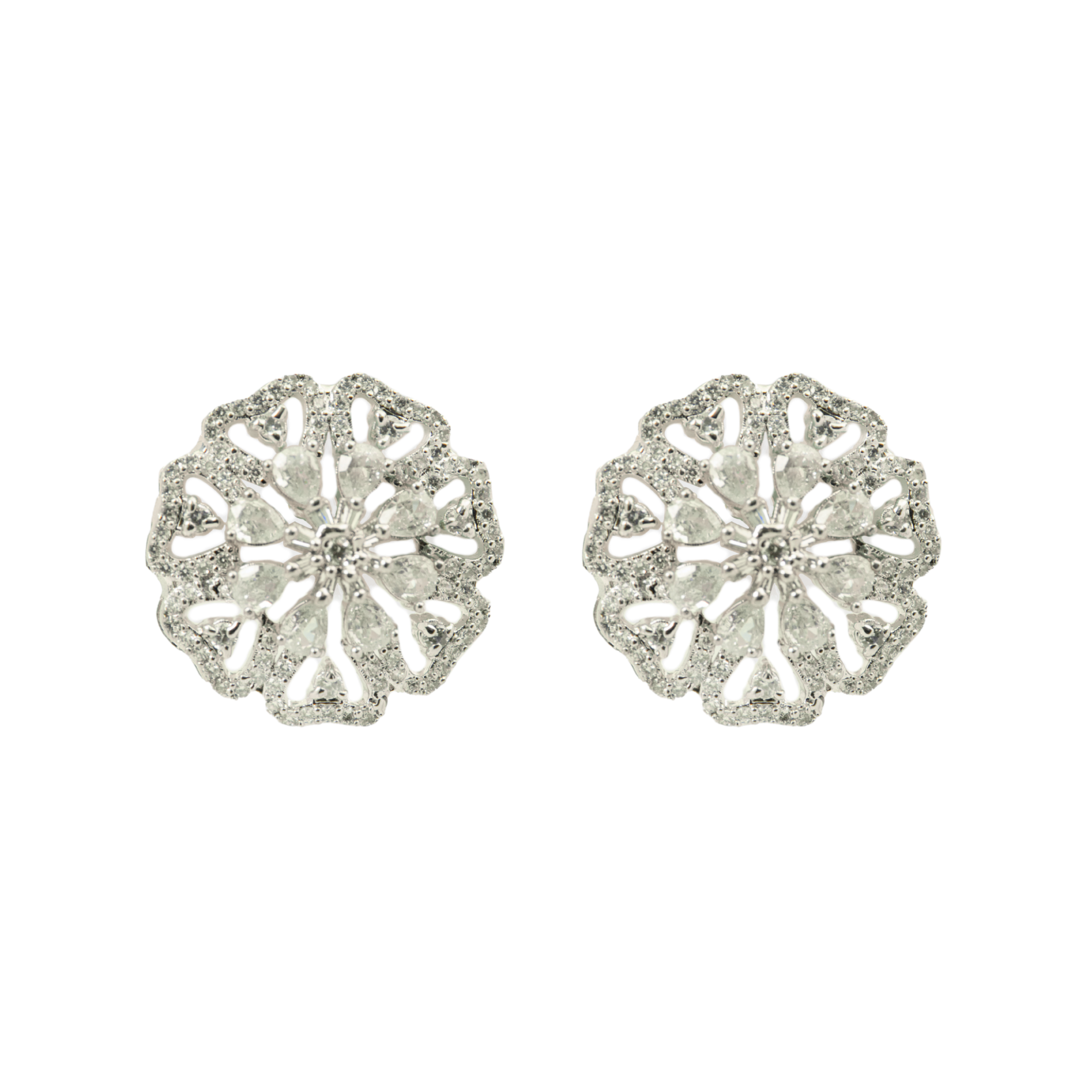 White Flora | Premium CZ Crystal Earring