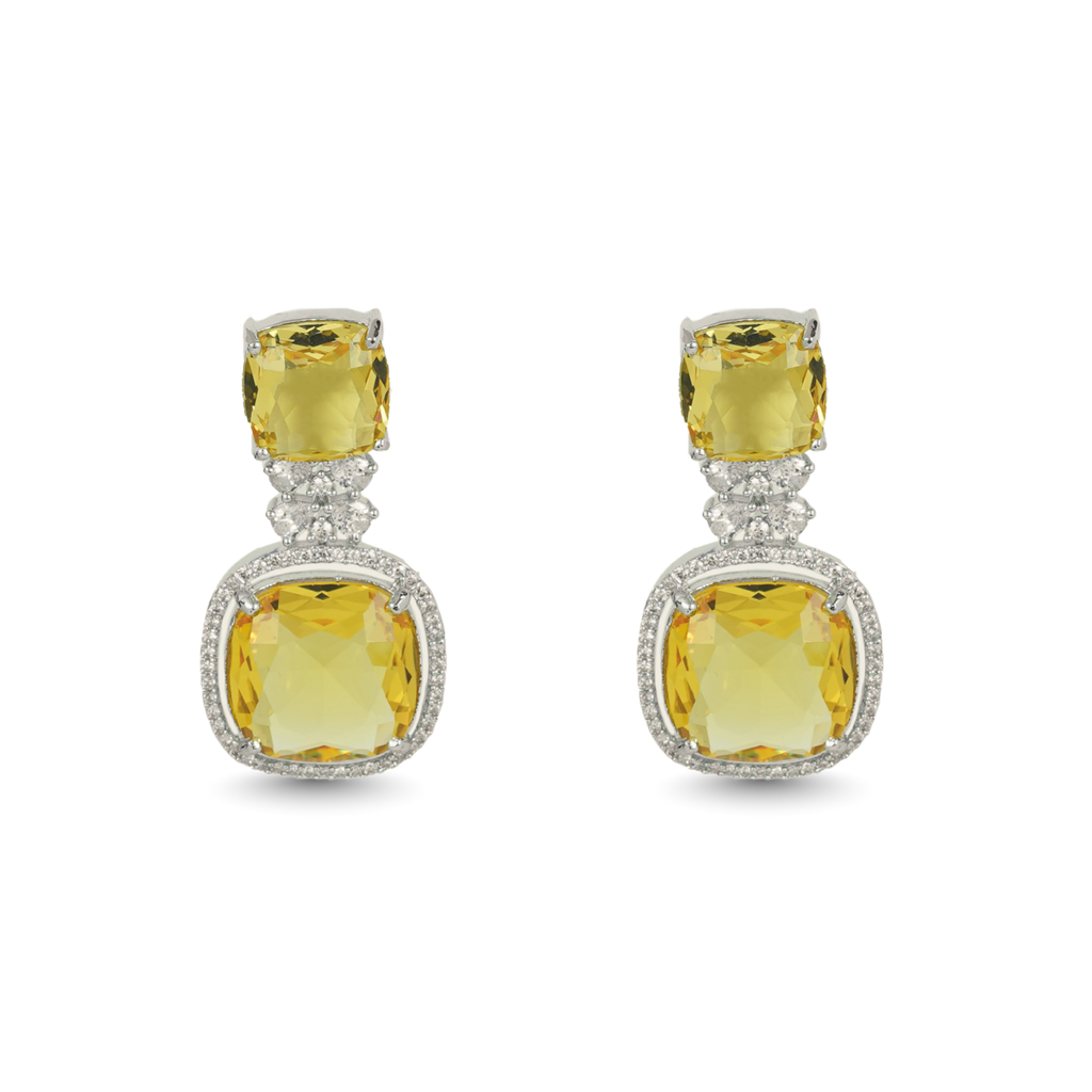 Zenith | Citrine | Signature CZ Crystal Earring