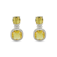 Zenith | Citrine | Signature CZ Crystal Earring