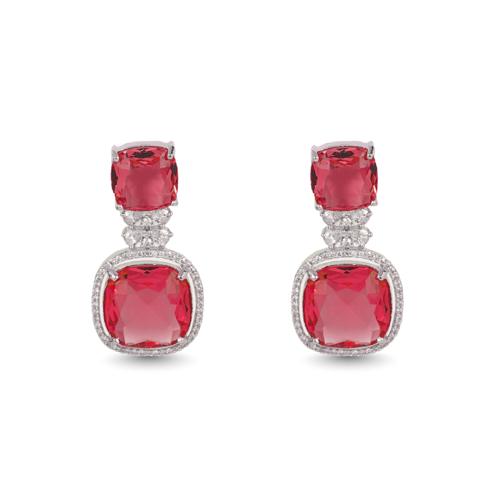 Zenith | Garnet | Signature CZ Crystal Earring