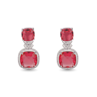 Zenith | Garnet | Signature CZ Crystal Earring