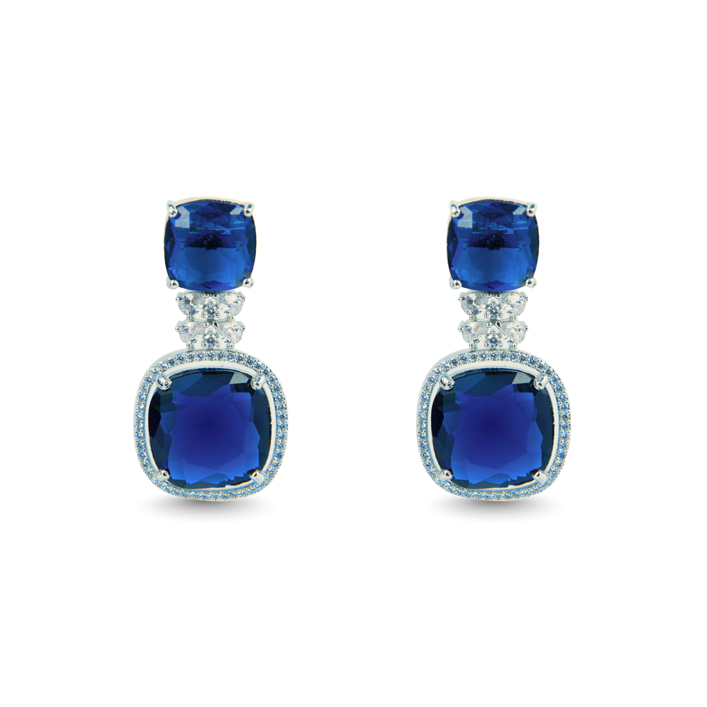 Zenith | Sapphire | Signature CZ Crystal Earring