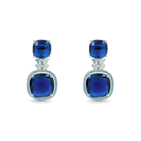 Zenith | Sapphire | Signature CZ Crystal Earring