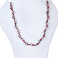 Glided Petal | Garnet | Premium CZ Crystal Necklace Set