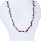 Glided Petal | Garnet | Premium CZ Crystal Necklace Set