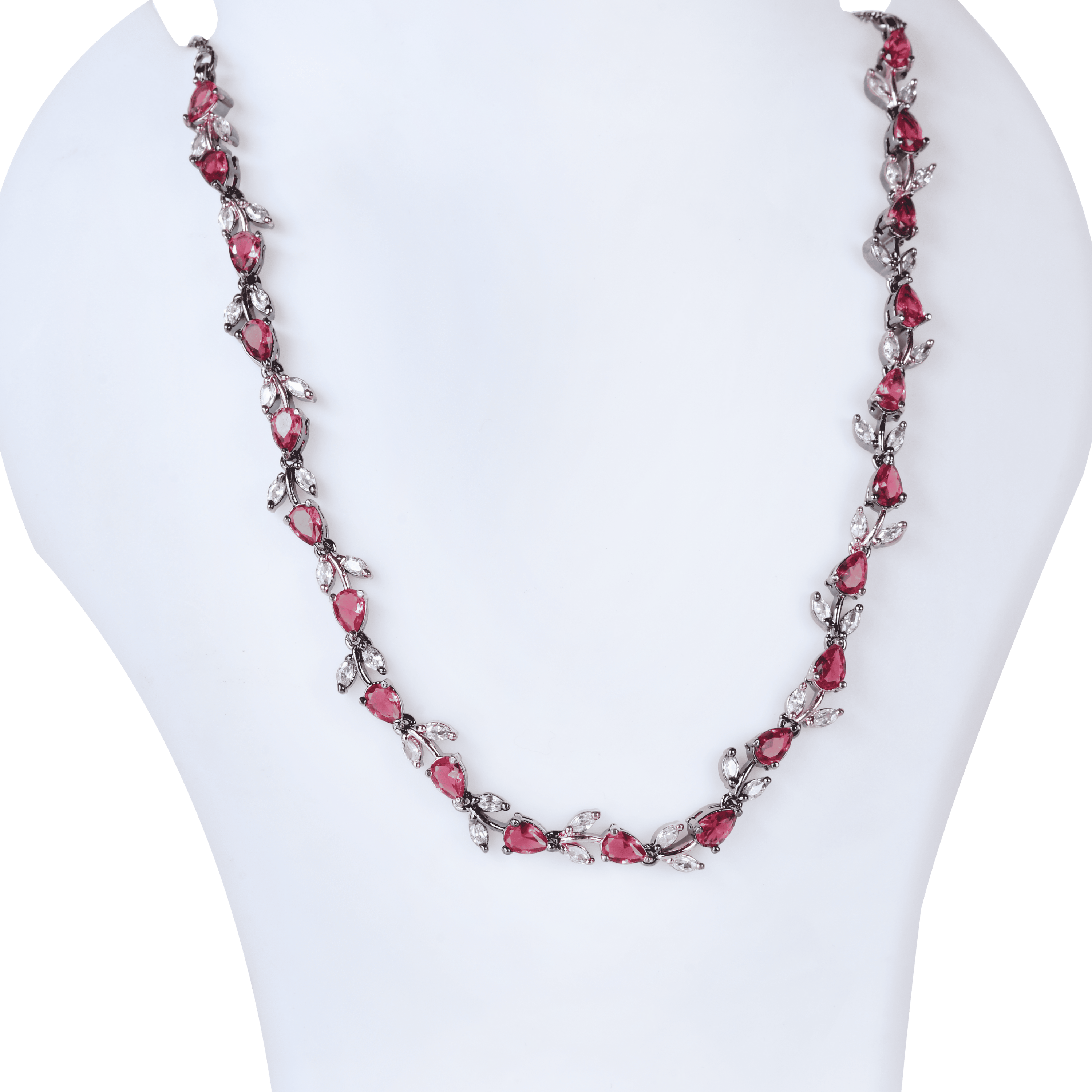Glided Petal | Premium CZ Crystal Necklace Set