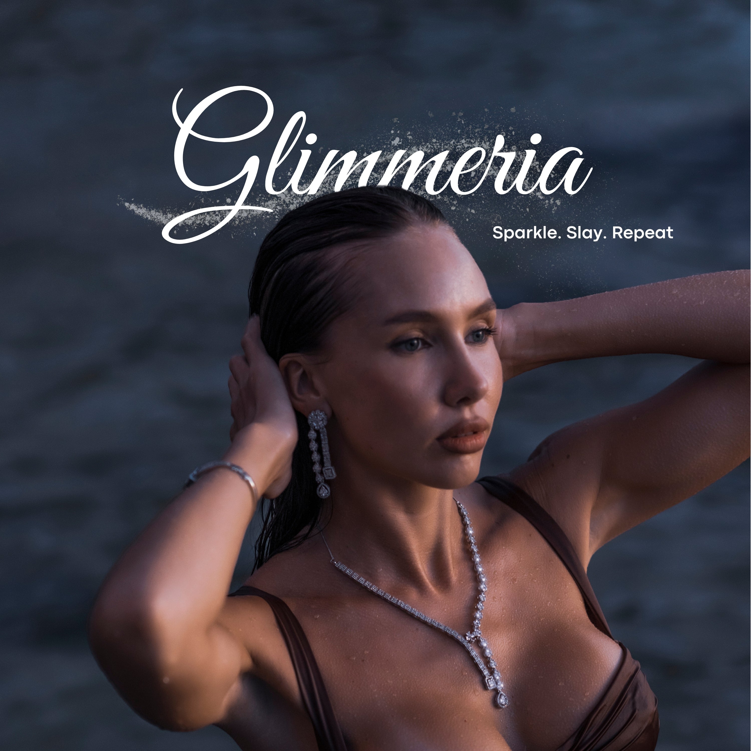 Glimmeria | Signature Dual Strand Crystal Necklace Set